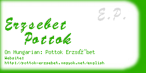 erzsebet pottok business card